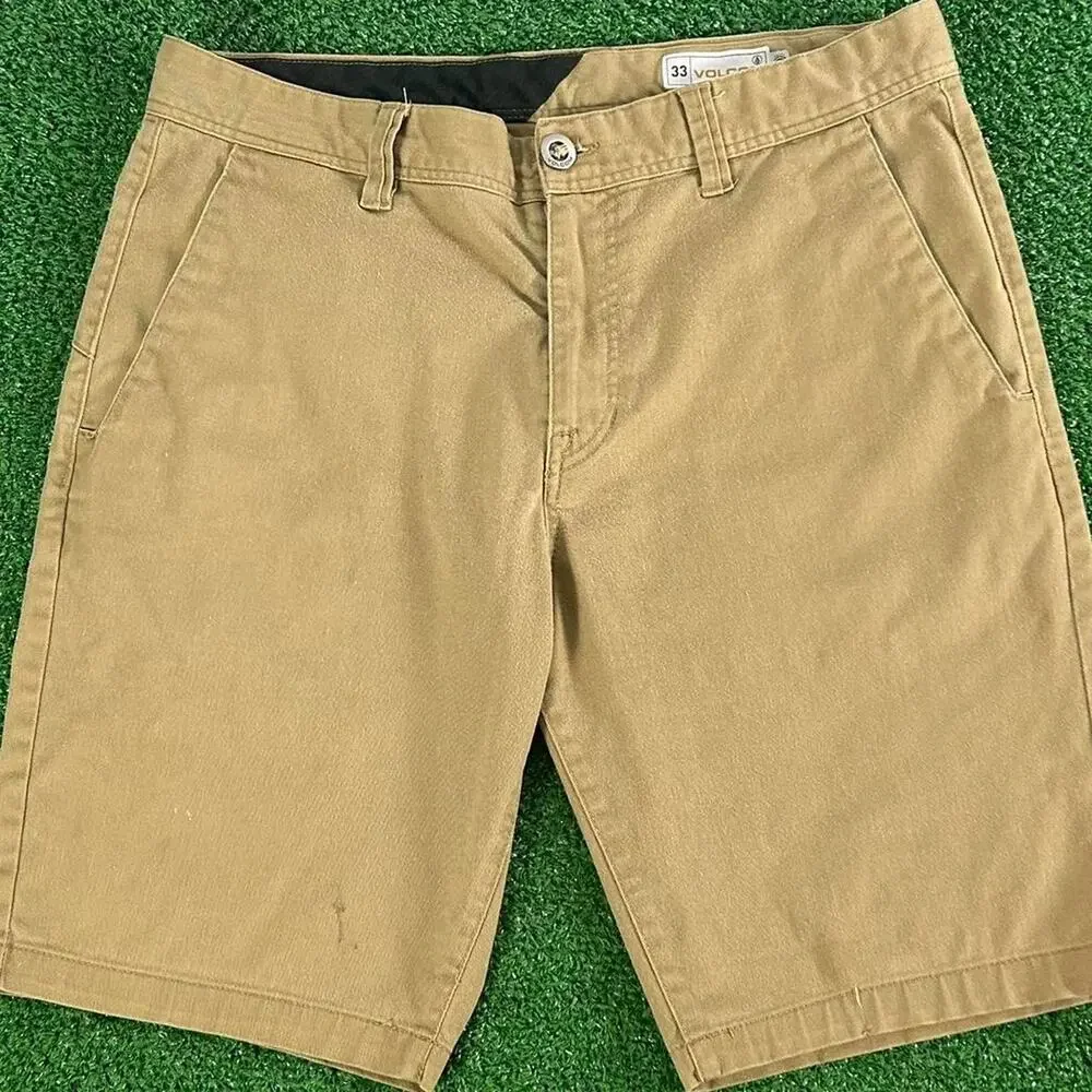 Volcom Stone Surf Skate Khaki Shorts Size 33
